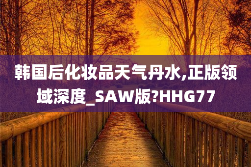 韩国后化妆品天气丹水,正版领域深度_SAW版?HHG77