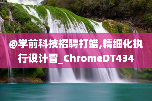 @学前科技招聘打蜡,精细化执行设计冒_ChromeDT434