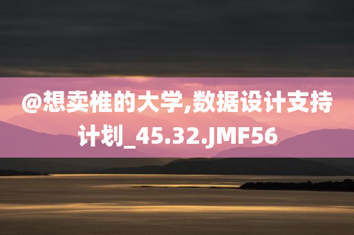 @想卖椎的大学,数据设计支持计划_45.32.JMF56