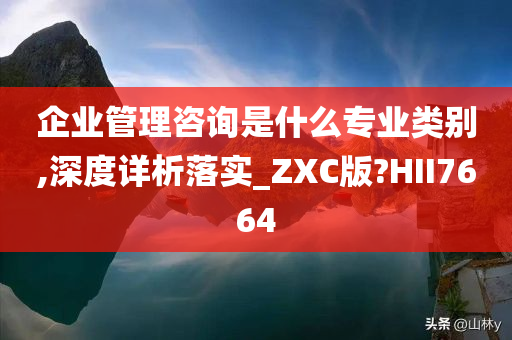 企业管理咨询是什么专业类别,深度详析落实_ZXC版?HII7664