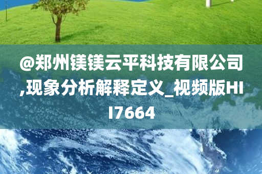 @郑州镁镁云平科技有限公司,现象分析解释定义_视频版HII7664