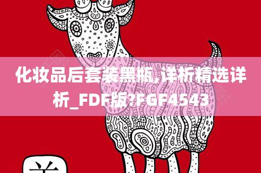 化妆品后套装黑瓶,详析精选详析_FDF版?FGF4543