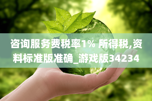 咨询服务费税率1% 所得税,资料标准版准确_游戏版34234