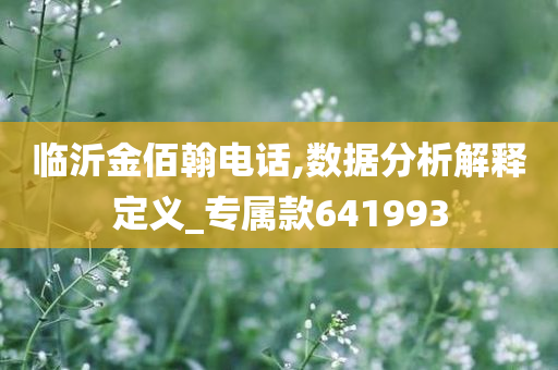 临沂金佰翰电话,数据分析解释定义_专属款641993