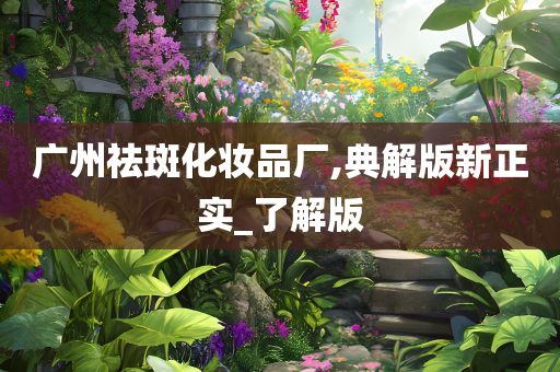 广州祛斑化妆品厂,典解版新正实_了解版