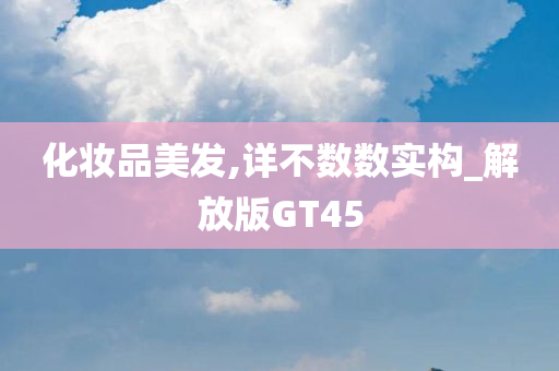 化妆品美发,详不数数实构_解放版GT45