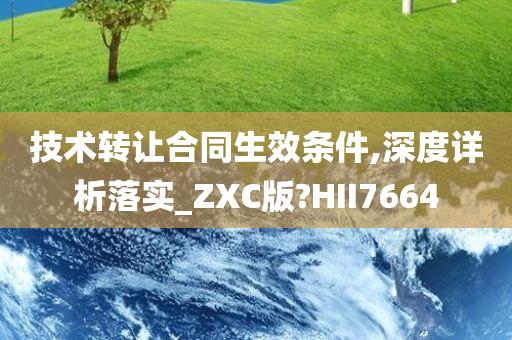 技术转让合同生效条件,深度详析落实_ZXC版?HII7664