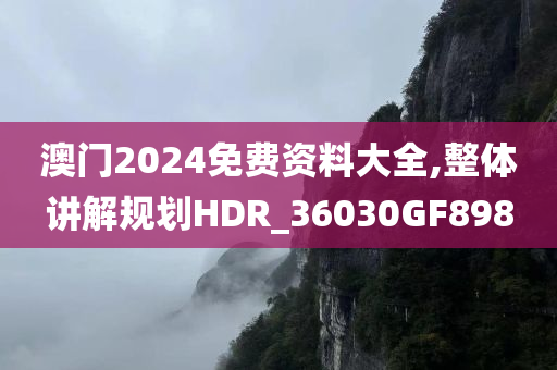 澳门2024免费资料大全,整体讲解规划HDR_36030GF898