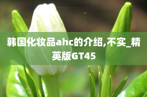 韩国化妆品ahc的介绍,不实_精英版GT45