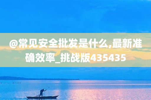 @常见安全批发是什么,最新准确效率_挑战版435435