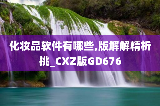 化妆品软件有哪些,版解解精析挑_CXZ版GD676