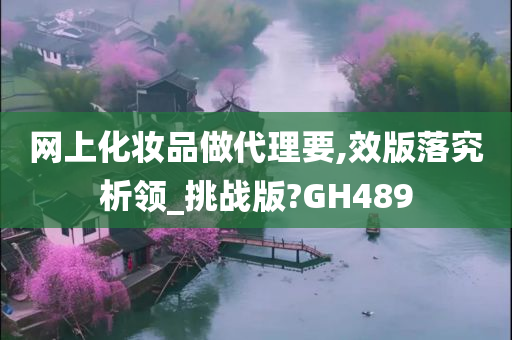 网上化妆品做代理要,效版落究析领_挑战版?GH489