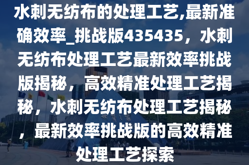 水刺无纺布的处理工艺,最新准确效率_挑战版435435，水刺无纺布处理工艺最新效率挑战版揭秘，高效精准处理工艺揭秘，水刺无纺布处理工艺揭秘，最新效率挑战版的高效精准处理工艺探索