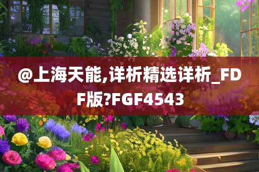 @上海天能,详析精选详析_FDF版?FGF4543