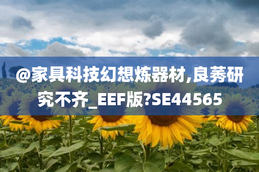 @家具科技幻想炼器材,良莠研究不齐_EEF版?SE44565