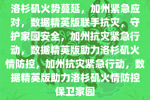 洛杉矶火势蔓延，加州紧急应对，数据精英版联手抗灾，守护家园安全，加州抗灾紧急行动，数据精英版助力洛杉矶火情防控，加州抗灾紧急行动，数据精英版助力洛杉矶火情防控保卫家园