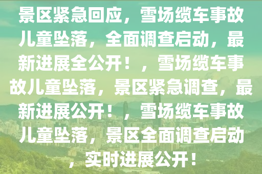 景区紧急回应，雪场缆车事故儿童坠落，全面调查启动，最新进展全公开！，雪场缆车事故儿童坠落，景区紧急调查，最新进展公开！，雪场缆车事故儿童坠落，景区全面调查启动，实时进展公开！