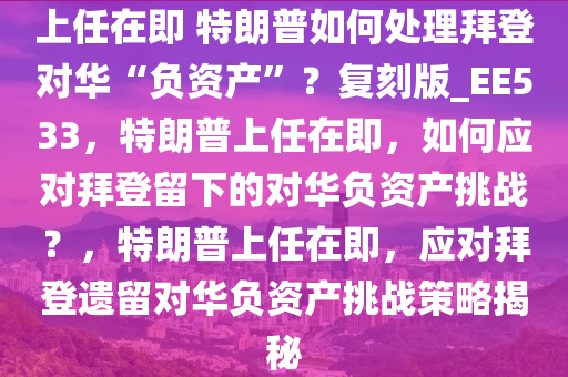 上任在即 特朗普如何处理拜登对华“负资产”？复刻版_EE533，特朗普上任在即，如何应对拜登留下的对华负资产挑战？，特朗普上任在即，应对拜登遗留对华负资产挑战策略揭秘