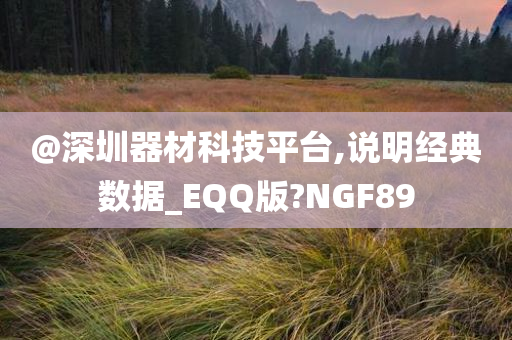 @深圳器材科技平台,说明经典数据_EQQ版?NGF89