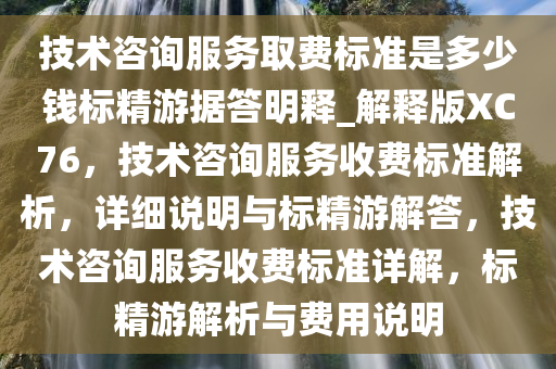 技术咨询服务取费标准是多少钱标精游据答明释_解释版XC76，技术咨询服务收费标准解析，详细说明与标精游解答，技术咨询服务收费标准详解，标精游解析与费用说明