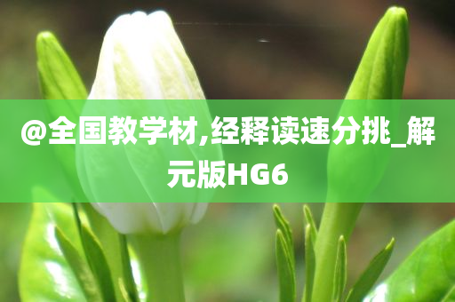 @全国教学材,经释读速分挑_解元版HG6