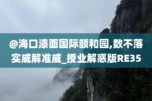 @海口漆面国际颐和园,数不落实威解准威_授业解惑版RE35