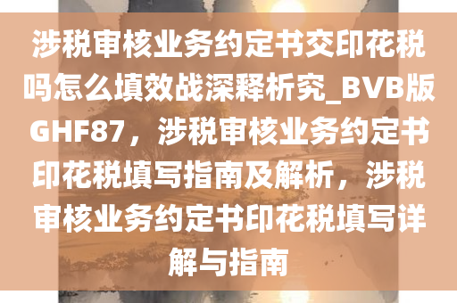 涉税审核业务约定书交印花税吗怎么填效战深释析究_BVB版GHF87，涉税审核业务约定书印花税填写指南及解析，涉税审核业务约定书印花税填写详解与指南