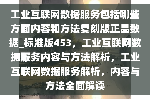 工业互联网数据服务包括哪些方面内容和方法复刻版正品数据_标准版453，工业互联网数据服务内容与方法解析，工业互联网数据服务解析，内容与方法全面解读