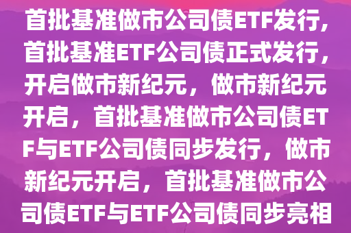 首批基准做市公司债ETF发行,首批基准ETF公司债正式发行，开启做市新纪元，做市新纪元开启，首批基准做市公司债ETF与ETF公司债同步发行，做市新纪元开启，首批基准做市公司债ETF与ETF公司债同步亮相