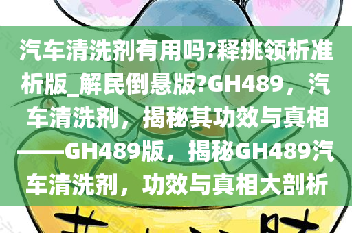 汽车清洗剂有用吗?释挑领析准析版_解民倒悬版?GH489，汽车清洗剂，揭秘其功效与真相——GH489版，揭秘GH489汽车清洗剂，功效与真相大剖析