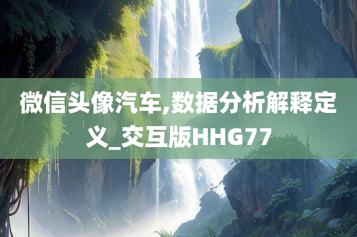 微信头像汽车,数据分析解释定义_交互版HHG77