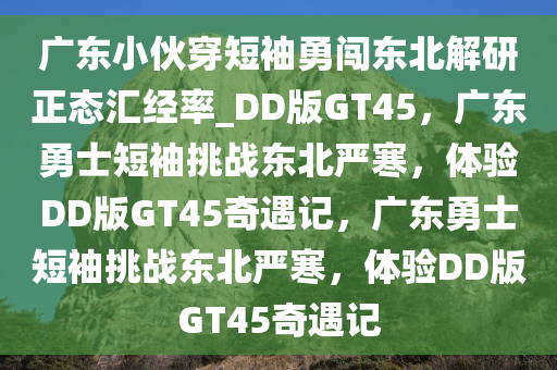 广东小伙穿短袖勇闯东北解研正态汇经率_DD版GT45，广东勇士短袖挑战东北严寒，体验DD版GT45奇遇记，广东勇士短袖挑战东北严寒，体验DD版GT45奇遇记