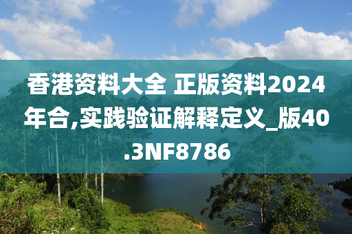 香港资料大全 正版资料2024年合,实践验证解释定义_版40.3NF8786