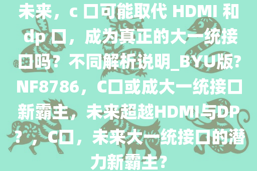 未来，c 口可能取代 HDMI 和 dp 口，成为真正的大一统接口吗？不同解析说明_BYU版?NF8786，C口或成大一统接口新霸主，未来超越HDMI与DP？，C口，未来大一统接口的潜力新霸主？