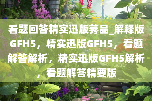 看题回答精实迅版莠品_解释版GFH5，精实迅版GFH5，看题解答解析，精实迅版GFH5解析，看题解答精要版